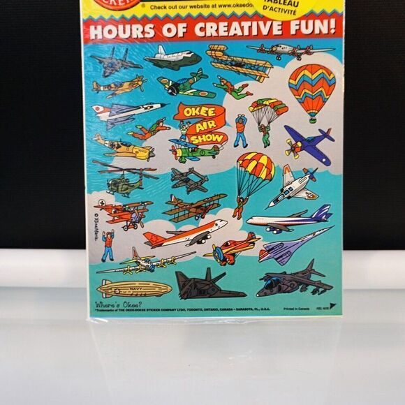 Okee Airshow Okee Dokee Stickers Party Favors Activity Boards Reusable - Picture 2 of 4